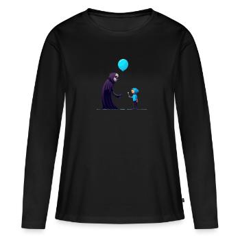 Freundlicher Tod - Frauen Premium Bio Langarmshirt - Schwarz - Vorne - Julia (174cm)