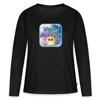 Bonne année, thème coloré. - T-shirt manches longues Premium bio Femme - noir - Devant - Julia (174cm)