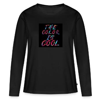 Color is cool, colorful theme - Women's Premium Organic Long Sleeve Shirt - black - Front - Julia (174cm)