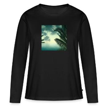 Jungle water view - Women's Premium Organic Long Sleeve Shirt - black - Front - Julia (174cm)
