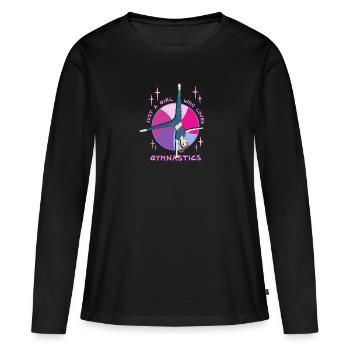 Anime Gymnastics Ferris wheel girl stars - Women's Premium Organic Long Sleeve Shirt - black - Front - Julia (174cm)