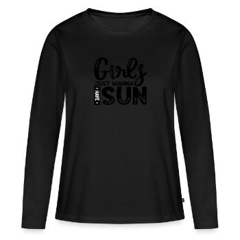 Les filles veulent juste avoir du soleil - T-shirt manches longues Premium bio Femme - noir - Devant - Julia (174cm)