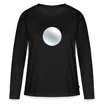 La planète Pluton - T-shirt manches longues Premium bio Femme - noir - Devant - Julia (174cm)