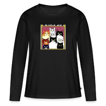Photo de groupe - T-shirt manches longues Premium bio Femme - noir - Devant - Julia (174cm)