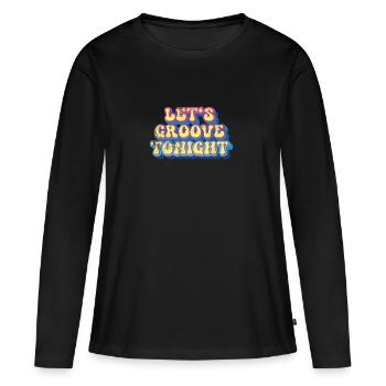 Groove ce soir - T-shirt manches longues Premium bio Femme - noir - Devant - Julia (174cm)