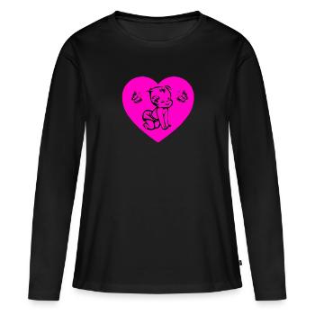 Bébé - T-shirt manches longues Premium bio Femme - noir - Devant - Julia (174cm)