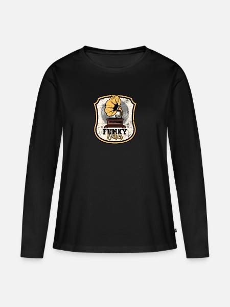 Funky vibes - Frauen Premium Bio Langarmshirt - Schwarz