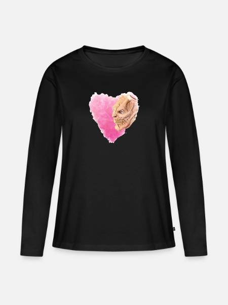 Krampus Percht Devil 2315 - Maglia a maniche lunghe ecologica premium da donna - nero