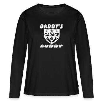 Garage - T-shirt manches longues Premium bio Femme - noir - Devant - Julia (174cm)