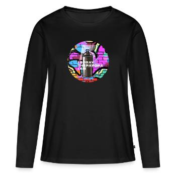 I SPRAY THEREFORE I AM - Sprühdose - Frauen Premium Bio Langarmshirt - Schwarz - Vorne - Julia (174cm)