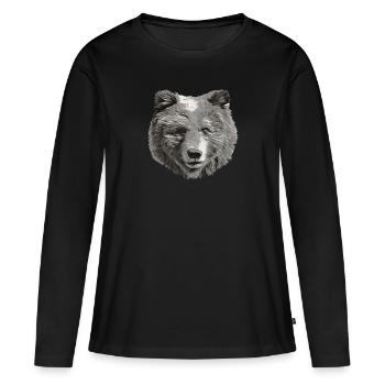 Chef ISA SW - T-shirt manches longues Premium bio Femme - noir - Devant - Julia (174cm)