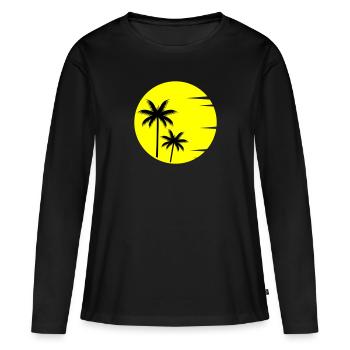 Sunset - Frauen Premium Bio Langarmshirt - Schwarz - Vorne - Julia (174cm)