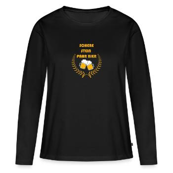 blockedName - Frauen Premium Bio Langarmshirt - Schwarz - Vorne - Julia (174cm)