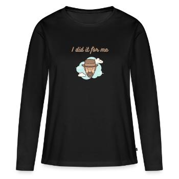 walter white meme - T-shirt manches longues Premium bio Femme - noir - Devant - Julia (174cm)
