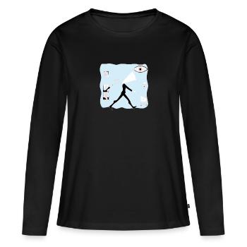 Geburt - Frauen Premium Bio Langarmshirt - Schwarz - Vorne - Julia (174cm)