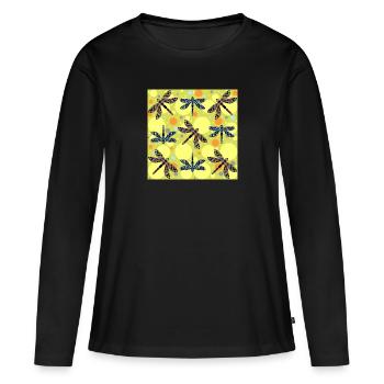 Important - T-shirt manches longues Premium bio Femme - noir - Devant - Julia (174cm)