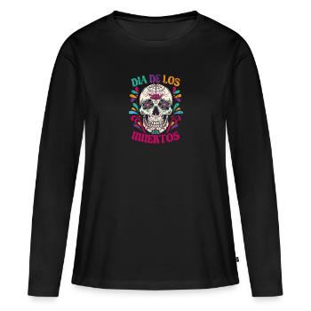 Dia de los muertos - Women's Premium Organic Long Sleeve Shirt - black - Front - Julia (174cm)