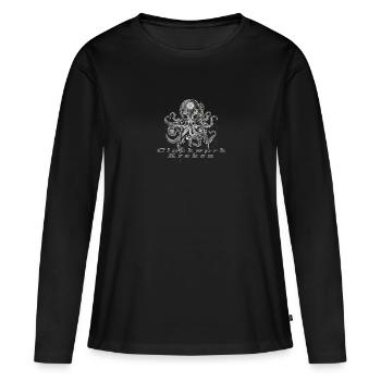 Clockwork Kraken - Women's Premium Organic Long Sleeve Shirt - black - Front - Julia (174cm)