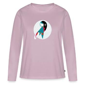 abstract virgin - Women's Premium Organic Long Sleeve Shirt - dusky pink - Front - Julia (174cm)