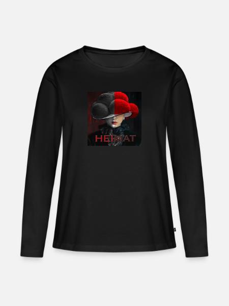 Schwarzwald Lady Art Heimat - Frauen Premium Bio Langarmshirt - Schwarz