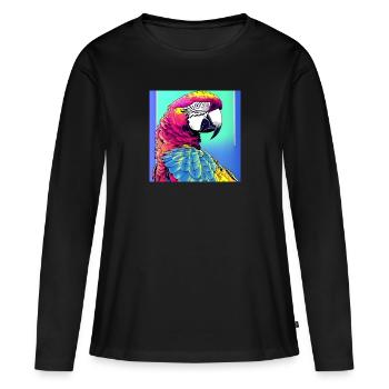 Ara néon - T-shirt manches longues Premium bio Femme - noir - Devant - Julia (174cm)