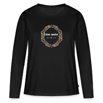 Future mariée floral - T-shirt manches longues Premium bio Femme - noir - Devant - Julia (174cm)
