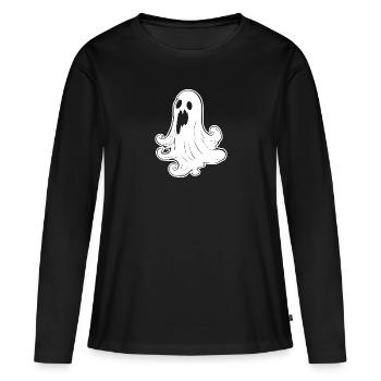 Ghost Ghosts Witching Hour Halloween - T-shirt manches longues Premium bio Femme - noir - Devant - Julia (174cm)