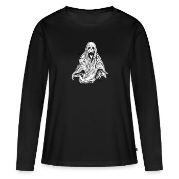 Ghost Ghosts Witching Hour Halloween - T-shirt manches longues Premium bio Femme - noir - Devant - Julia (174cm)