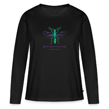 Low-pix ant - Women's Premium Organic Long Sleeve Shirt - black - Front - Julia (174cm)
