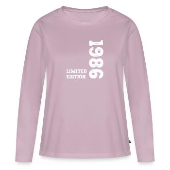 1986 Year of birth Retro - Women's Premium Organic Long Sleeve Shirt - dusky pink - Front - Julia (174cm)