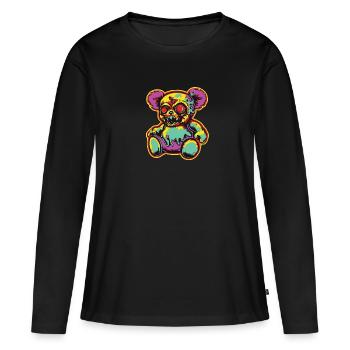 Horror Scary Bear Halloween Witch's Brew - Women's Premium Organic Long Sleeve Shirt - black - Front - Julia (174cm)