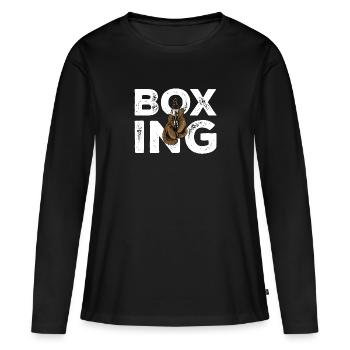 Gants de boxe Boxe - T-shirt manches longues Premium bio Femme - noir - Devant - Julia (174cm)