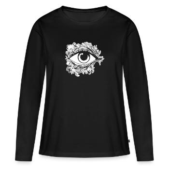 Eye Eyes Ophthalmologist - Women's Premium Organic Long Sleeve Shirt - black - Front - Julia (174cm)