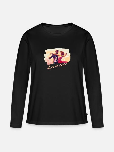 Let's dance - Frauen Premium Bio Langarmshirt - Schwarz