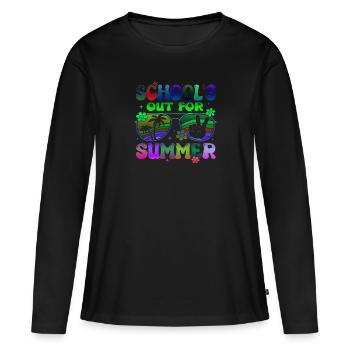 Abschlussfeier 2024 Abiturfeier - Frauen Premium Bio Langarmshirt - Schwarz - Vorne - Julia (174cm)
