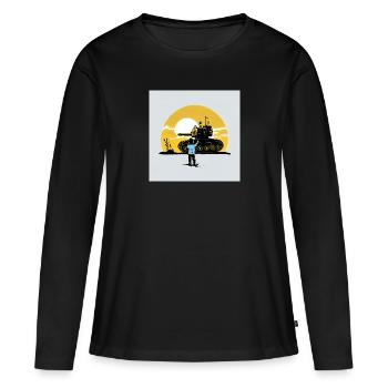 Skybound Tank Warrior - T-shirt manches longues Premium bio Femme - noir - Devant - Julia (174cm)