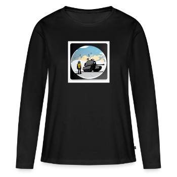 Skybound Tank Warrior - T-shirt manches longues Premium bio Femme - noir - Devant - Julia (174cm)