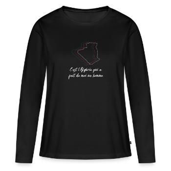 C est l Algérie qui a fait de moi un homme - T-shirt manches longues Premium bio Femme - noir - Devant - Julia (174cm)