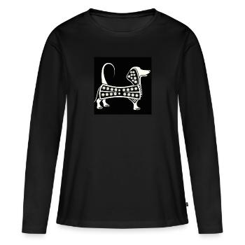 Teckel 1920 - T-shirt manches longues Premium bio Femme - noir - Devant - Julia (174cm)