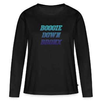 Boogie Down Bronx - T-shirt manches longues Premium bio Femme - noir - Devant - Julia (174cm)