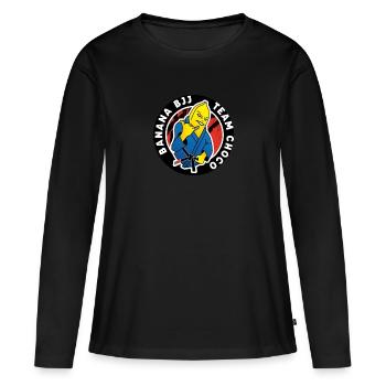 Banana BJJ - Women's Premium Organic Long Sleeve Shirt - black - Front - Julia (174cm)