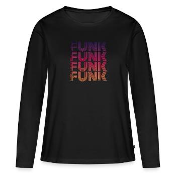 Funk - Frauen Premium Bio Langarmshirt - Schwarz - Vorne - Julia (174cm)