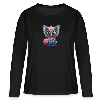 cute mystical creature - Frauen Premium Bio Langarmshirt - Schwarz - Vorne - Julia (174cm)