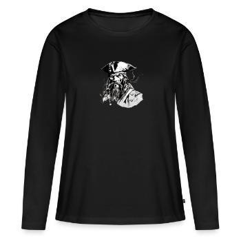 Jack the Pirate - Women's Premium Organic Long Sleeve Shirt - black - Front - Julia (174cm)