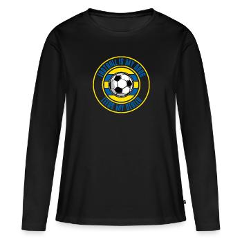 Leeds - T-shirt manches longues Premium bio Femme - noir - Devant - Julia (174cm)