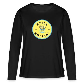Stille Walzen - Frauen Premium Bio Langarmshirt - Schwarz - Vorne - Julia (174cm)