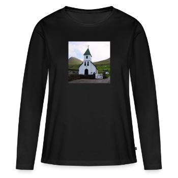 Kirche - Frauen Premium Bio Langarmshirt - Schwarz - Vorne - Julia (174cm)