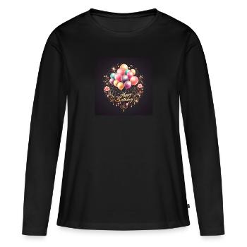 Alles Gute zum Geburtstag - Frauen Premium Bio Langarmshirt - Schwarz - Vorne - Julia (174cm)