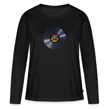 1986 Year of birth - Women's Premium Organic Long Sleeve Shirt - black - Front - Julia (174cm)