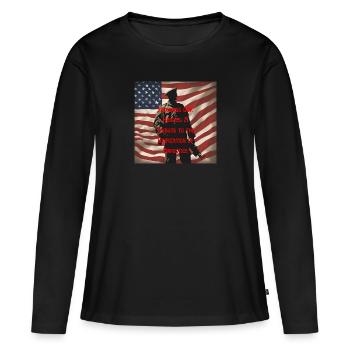 Veteranen, Veteranen, Waffenstillstand. - Frauen Premium Bio Langarmshirt - Schwarz - Vorne - Julia (174cm)